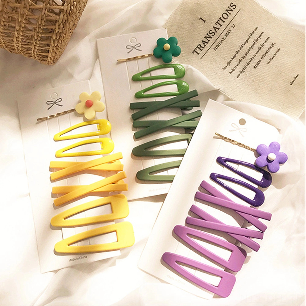 Dofolink 4'lü Pembe Çiçek Desenli Saç Klips Seti - Dayanıklı Alyaşlı, Saçları Güçlü Tutar, Gündelik Ve Özel Etkinlikler İçin Çok Renkli