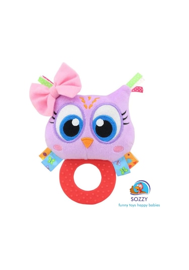 Sozzy Toys Çıngıraklı Dişlik Baykuşum Çok Renkli
