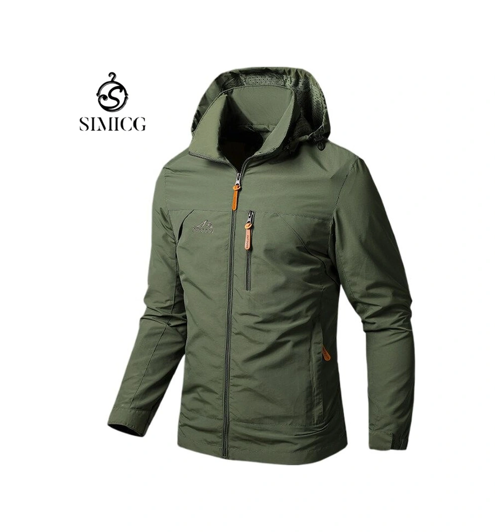 Erkekler İçin Modaya Uygun Dağcılık Rüzgarlık Ceketi Yeşil
