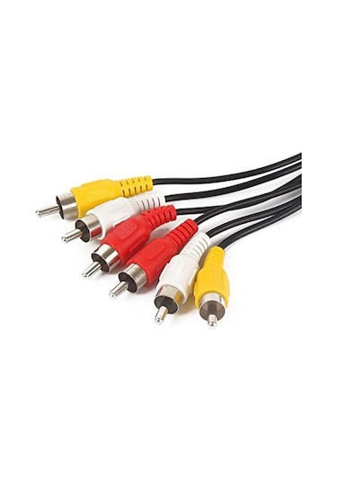 3Rca To 3Rca Tos Görüntü Ses Kablosu Erkek Erkek Scart Tv