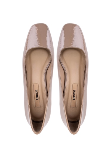 Tamer Tanca Kadın Suni Deri Vizon Rugan Topuklu Ayakkabı 942 430 Bn Ayk Y25 Vızon Krsk Rgn Vizon