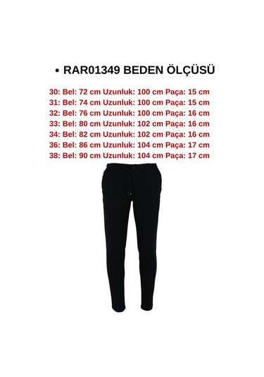 Erkek Jogger Pantolon Bel Bağcıklı Dar Kesim Rar01349 Lacivert