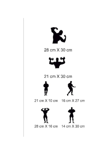 Spor Salonu Dekoratif Duvar Sticker. (30 Cm 1 Adet)