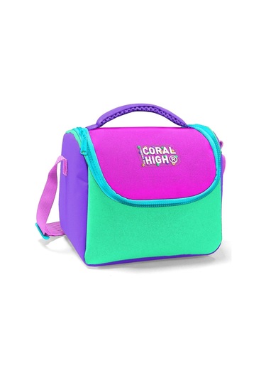 Coral High Kız Çocuk Beslenme Çantası - Thermo - Pembe Yeşil Çok Renkli Çok Renkli