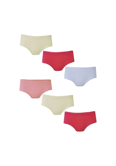 Tutku Iç Giyim 6Lı Kız Çocuk Pınar Bato Pamuklu Slip Külot