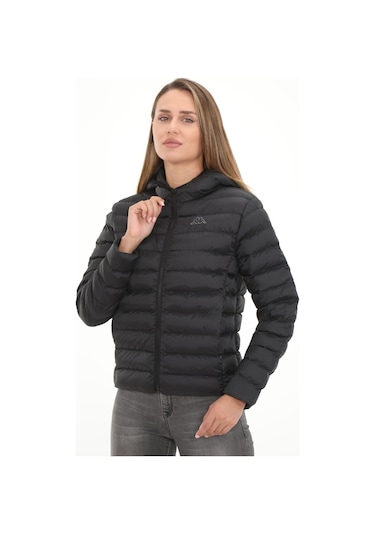 361N5PW-005 Kappa Logo Rıju Kadın Ceket Siyah