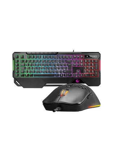 Rampage KM-R96 Elemental RGB Q Oyuncu Klavye Mouse Set