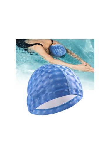 Suntek Yüzme Boneleri Saçları Kuru Tutar Havuz Şapkası Mavi