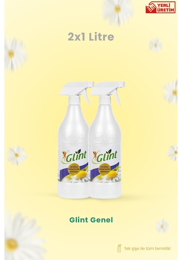 Glint Çok Amaçlı Bitkisel İçerikli Temizleyici-2x1 Litre 2'li Set