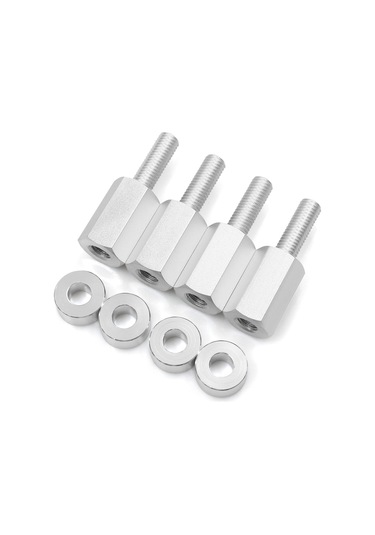 Vkemall Can Am X3 İçin Alüminyum 4'lü Oturma Koltuğu Yükseltici + Yastık Gümüş