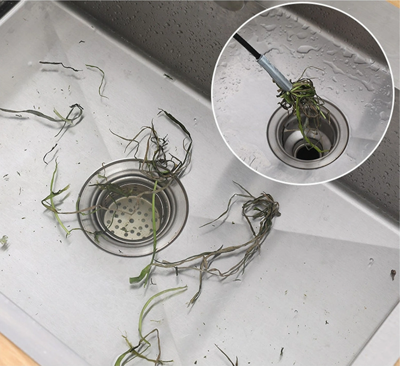 Konesam Ev Çeşitli Tüp Tıkanıklıklarını Temizleyen 4 Pençeli Çelik Tel Tüp Açıcı, 1.6 Metre, Kolay Kullanım, Hijyenik Ve Dayanıklı Diğer