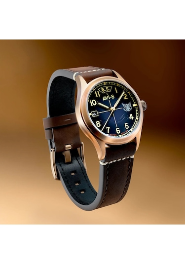 Avı-8 Flyboy Eagle Squadron Automatic Bronze 85th Limited Edition Altın