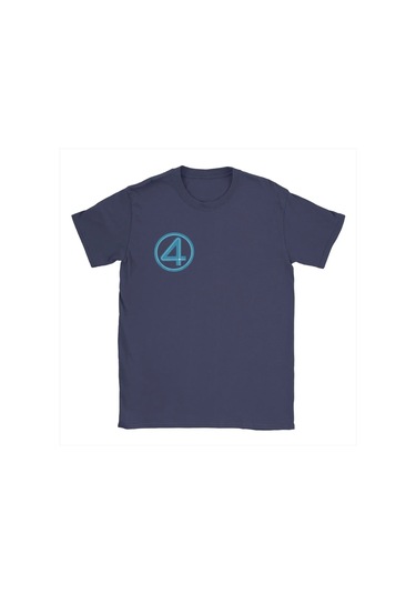 Mınıso Fantastik Dört Çizgi Roman Erkek Kısa Kollu Pamuklu T-shirtmercan Kırmızı Mercan Kırmızı