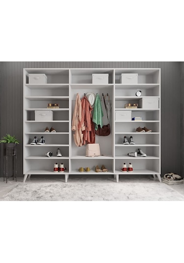 Açelya Portmanto Vestiyer Beyaz 208 cmM6