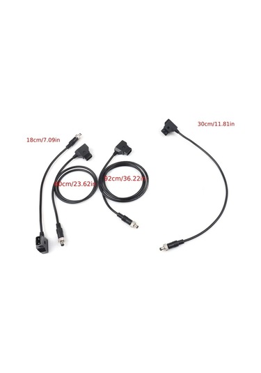 Siyah 30cm Lano D-tap Güç Kablosu Kilitli Fiş - Kameralar, Led Video Işıkları Ve Lcd Monitörler İçin Güvenli Bağlantı