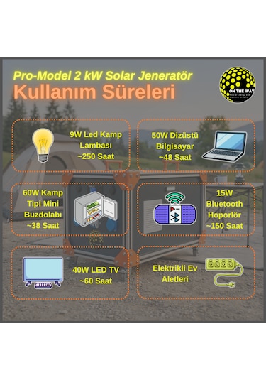 Otw Pro-model 2000w Mobil Güç İstasyonu Lifepo4 Bataryalı Solar Jeneratör