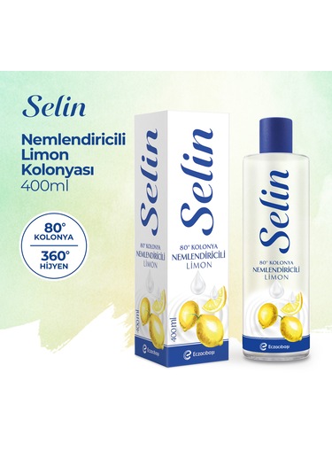 Selin 80 Derece Nemlendiricili Limon Kolonyası 2 x 400 ML
