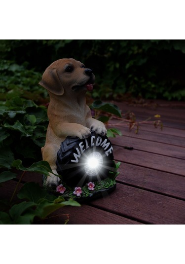 Gajeena Güneş Enerjili Köpek Şekilli Bahçe Lambası - Otomatik Aydınlatma, Ip65 Su Geçirmez, Dekoratif Ve Pratik, Dış Mekan Uygun