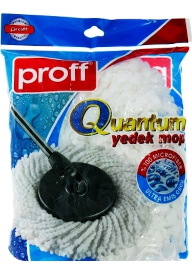 Proff Quantum Mikrofiber Mop 2 Adet Yedek Beyaz