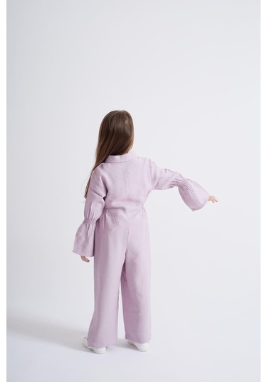 Oliventhekid Lila Lastikli Kız Çocuk Tulum Lila Lila