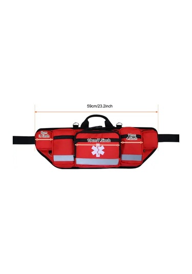 Maxaccess Kırmızı Outdoor Portatif Bel Çantası, Kurtarma Tıbbi Çantası Kompakt Depolama Organiz