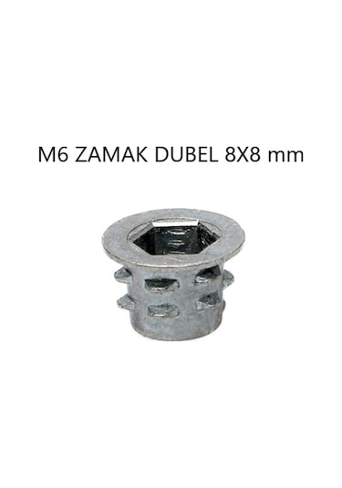 Metal Dübel Mobilya Bağlantı Zamak Vida Yuvası M10 10x25 10 Adet