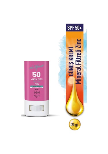 Eda Taşpınar Mineral Filtreli Pink Zinc Stick Güneş Kremi SPF50+ 20 G