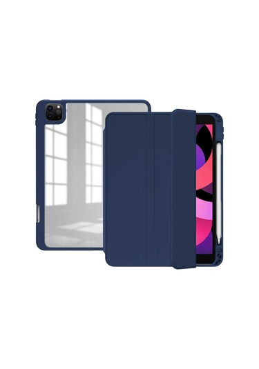 iPad Pro 12.9 2022 M2 Uyumlu Tablet Kılıfı Nort Arkası Şeff
