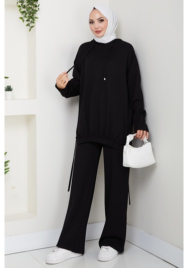 Aris Oysho Tunik Pantolon İkili Takım 1611 - Siyah Siyah