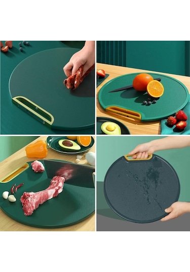 Mutfak Sebze,meyve,et,balık,ekmek Doğrama Kesme Tahtası Standlı Kesim Panosu 5256 Çok Renkli