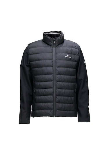 Erkek Dikyaka Kolu Softshell Şişme Siyah Mont 001