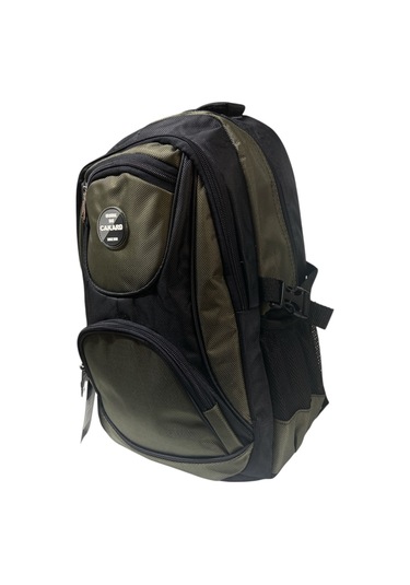 Büyük Su Geçirmeyen Kalın Kumaş Ortopedik Çok Bölmeli Okul Gezi Seyahat Kamp Sırt Çantası 32cmx47cm Haki