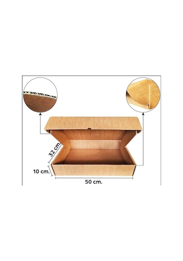 Karton Kargo Kutusu 52x32x10 Cm. 10 Adet 10 Adet