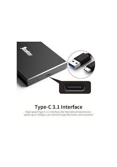 Cool-fish K801 Taşınabilir Sabit Disk Kutusu 2,5 İnç Sata Hdd Muhafazası Yüksek Hızlı Tip-c Arayüzü Aletsiz Tasarım Hdd Kutusu