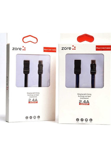 Kırmızı Mest Micro Usb Kablo 1m