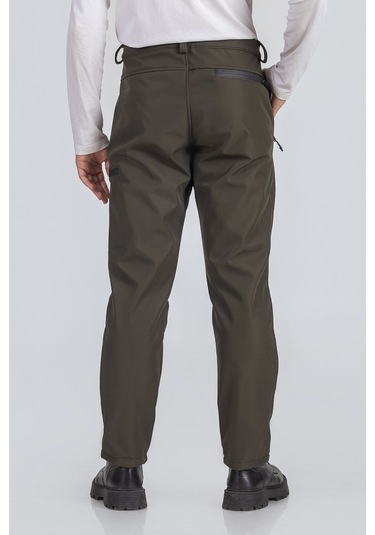 Erkek Suya Ve Rüzgara Dayanıklı Softshell Outdoor Pantolon Haki
