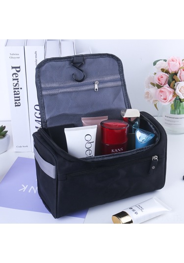 Geekyou Erkek Seyahat Tuvalet Çantası, Sağlam Poliester, Çok Fonksiyonlu, Büyük Kapasite, Taşınabilir, Dış Mekan Kullanıma Uygun Mavi