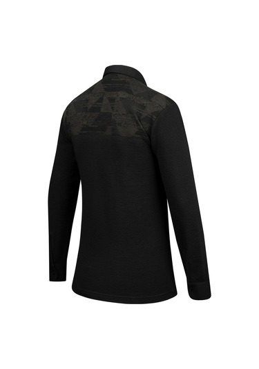 Çizgi Triko Erkek Uzun Kollu Desenli Gömlek Yaka Kol Manşetli Cepli Sweat 5026 Siyah Siyah