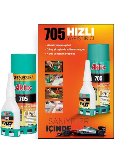 Akfıx 705 Mdf Hızlı Yapıştırıcı Kit 400ml