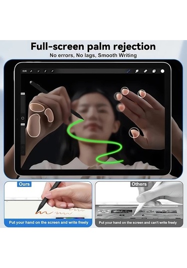 Fastbuy Silver Usı 2.0 Chromebook Stylus, 4096 Basınç Duyarlı, Usb C Hızlı Şarj, Palm Rejection, Lenovo Hp Asus Acer Uyumlu