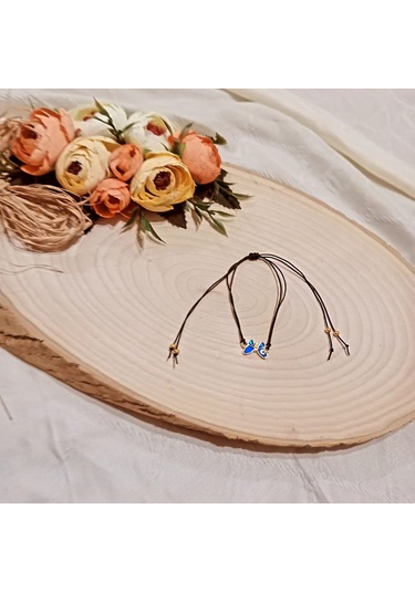 Şık Lacivert Kelebek Bileklik Lacivert