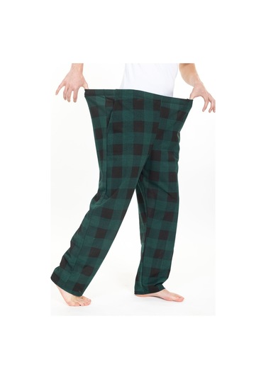 Büyük Beden Erkek Pijama Altı Cepli Fermuarlı Blr-08- 1002 Yeşil