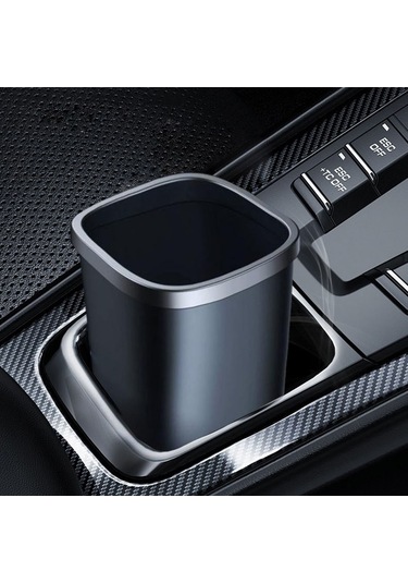 Basit Araba Çöp Kutusu Çöp Torbalı Otomobil Depolama Kutusu Siyah