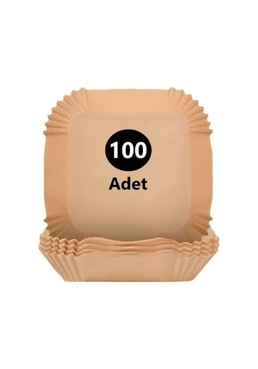 Tüm Modeller İçin 100 Adet Kare Model Hava Fritözü Airfryer Pişirme Kağıdı Yağsız Firitöz