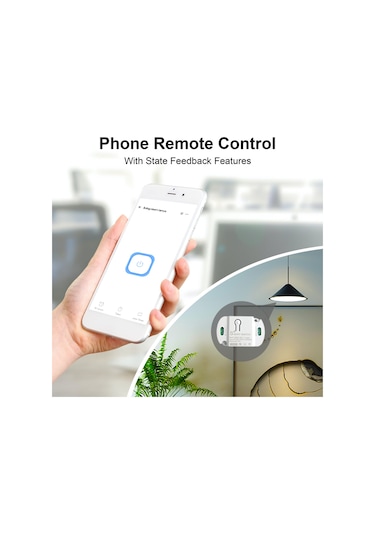 Skycity Akıllı Ev Wifi+bluetooth Kontrolcü, Uygulama Ve Ses İle Kumanda Edilebilir, 2.4g Kablosuz, İki Kanallı Beyaz