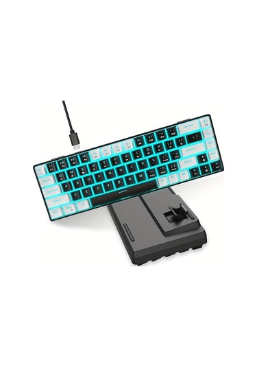 Fastbuy Hxsj Buz Mavisi Işıklı 68 Tuşlu Usb-c Mekanik Klavye