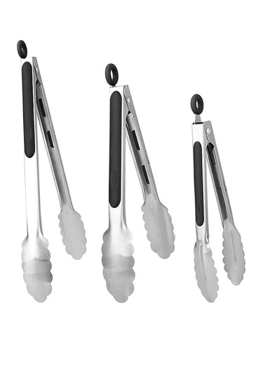 Valletta Frontera Metal Uçlu Kilit Sistemli 3'lü Maşa Seti Siyah