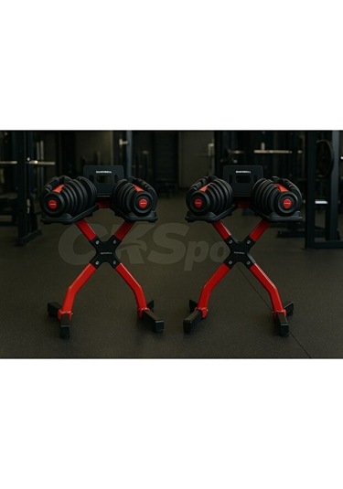 Dambıl Standı Kırmızı Ev Spor Ve Ağırlık Dambıl Rafı