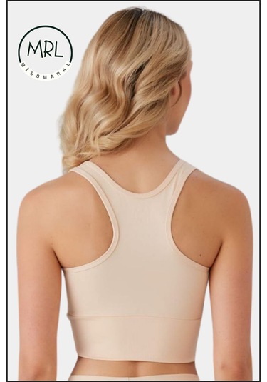 Kadın Ten Rengi Sporcu Sütyeni Pedli Likralı Destekleyici Su Sporları Koşu Fitness Dans Sports Bra Ten Rengi