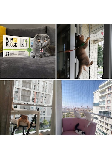 Winpet Winblock Pets Çift Kanat Pencere Güvenlik Ağı110 x 140 CM